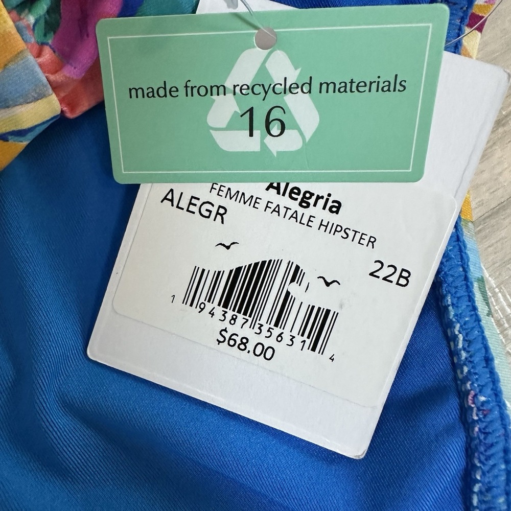 Sunsets Femme Fatale Hipster Women's Swimsuit Bottom Alegria, Sz 16 NWT Tropical - Picture 6 of 7